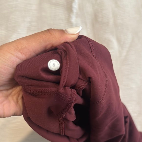 Lululemon Burgundy Biker Shorts High Waist - Picture 3 of 3